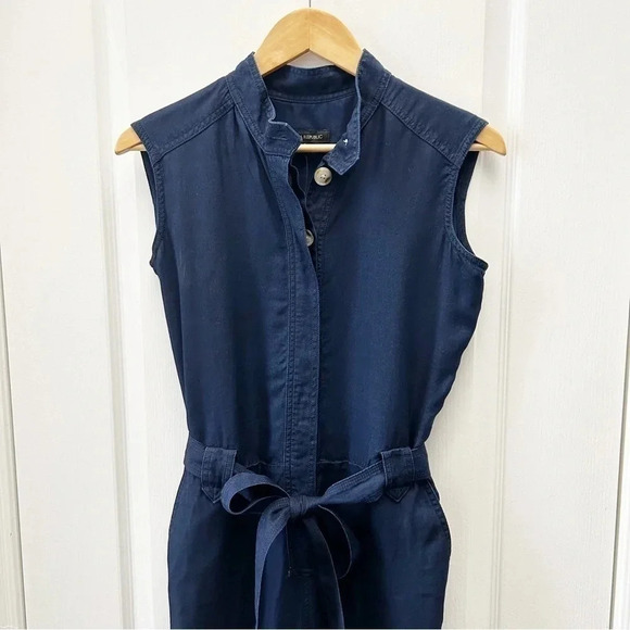 Banana Republic Jumpsuit  Utility Blue Chambray Denim Size 0 NWT - Picture 6 of 16